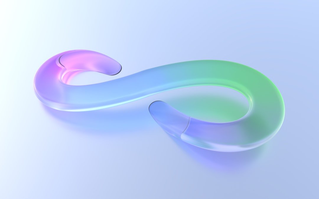 A gradient infinity symbol on a subtle background.